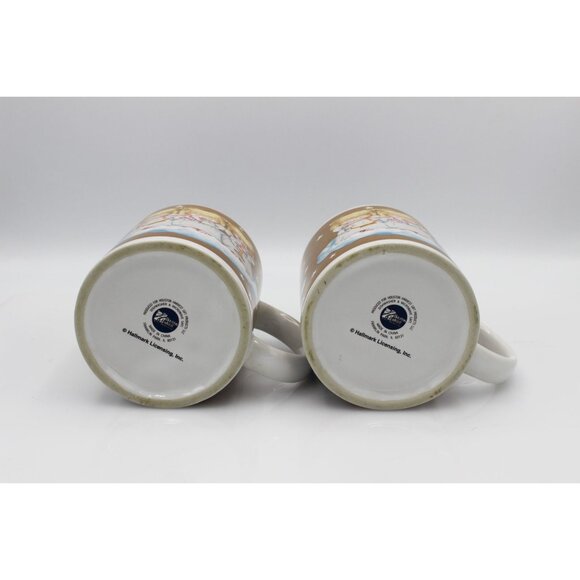 VTG Hallmark Christmas Set Of 2 Musical Angel Trio Coffee Mugs - Picture 7 of 7